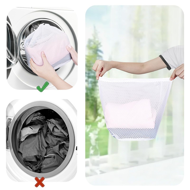 AiQInu Set of 4 Laundry Bags, Washing Machine, Laundry Net,