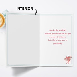 Hongshan Religious Wedding Card,Bridal Shower Doves Gifts for Bride to be,Eco-Friendly with Premium Envelope 5.3in x 8in