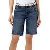 Sublevel Damen Jeansbermuda mit Gürtel, Aufschlag, 5-Pocket Dark-Blue M