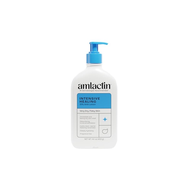AmLactin Loción corporal restauradora de alivio rápido con cerámicas, loción