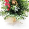 Tomaibaby 1Pc Pine Tree with Wood Base Mini Christmas Tree