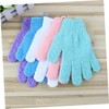 OHPHCALL 1pair Bath Exfoliating Glove Five Fingers Body Scrub Mitt