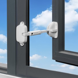 ANOMM Adjustable Window Gap Size Baby Safety Window Restrictor, Child Safe Window Safety Lock for Children and Pets