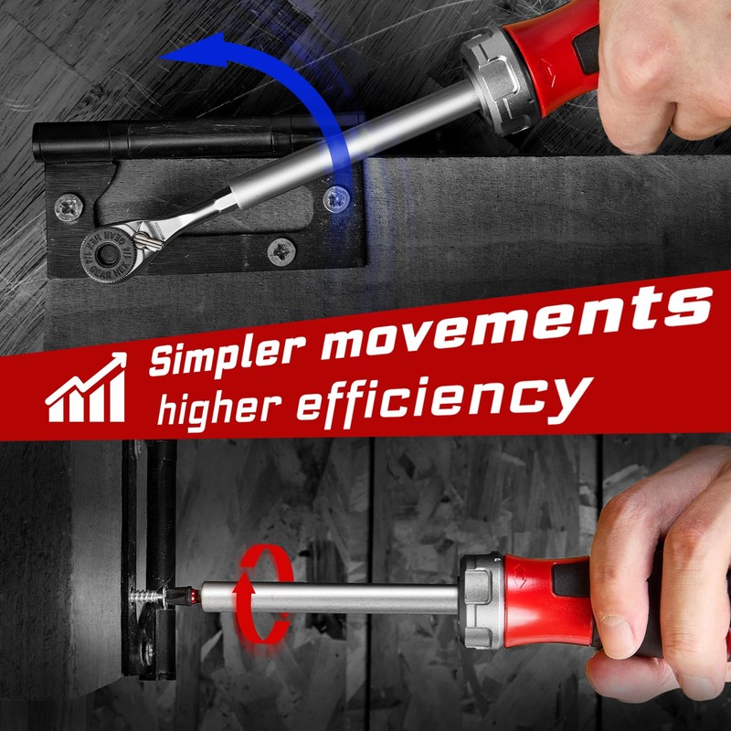 Geinxurn Ratcheting Screwdriver Set, Rachet wrench, Rachet bit Handle and