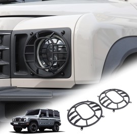 Tumukiw 2PCS Car Headlight Cover Compatible with INEOS Grenadier 2020-2025, Headlight Grill Guards Protector Cover Headlight Trim Cover Exterior Accessories (ABS Material)