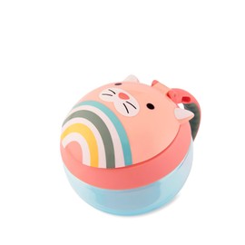 Skip Hop - Recipiente para aperitivos para bebé, taza de aperitivos zoológico, gato