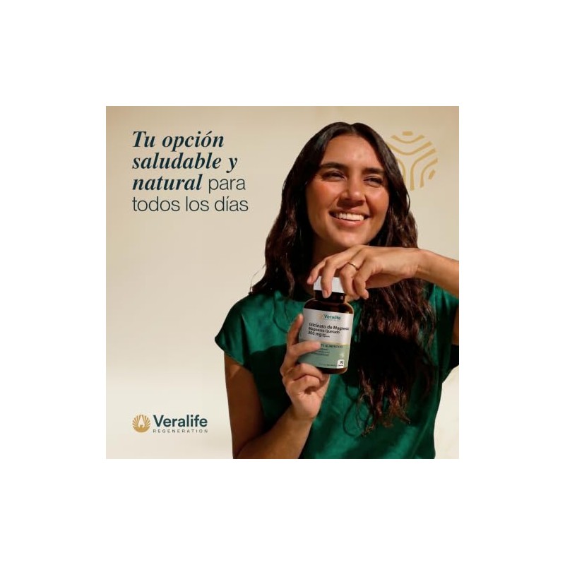 VeraLife Glicinato Magnesio Quelado con Vitamina B6/Bisglicinato