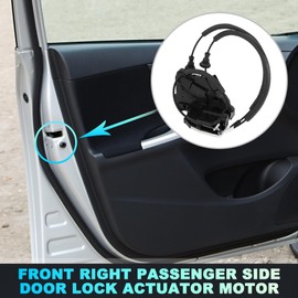 X AUTOHAUX Replacement Front Right Passenger Side Power Door Lock Actuator Motor with Cable for Kia Sorento 2016-2020 Door Latch Actuator Assembly Replace No.81320C5010 Black