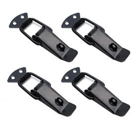 Rannb Large Toggle Latch Spring Loaded Stainless Steel Hasp Latch with Padlock Hole - Pack of 4