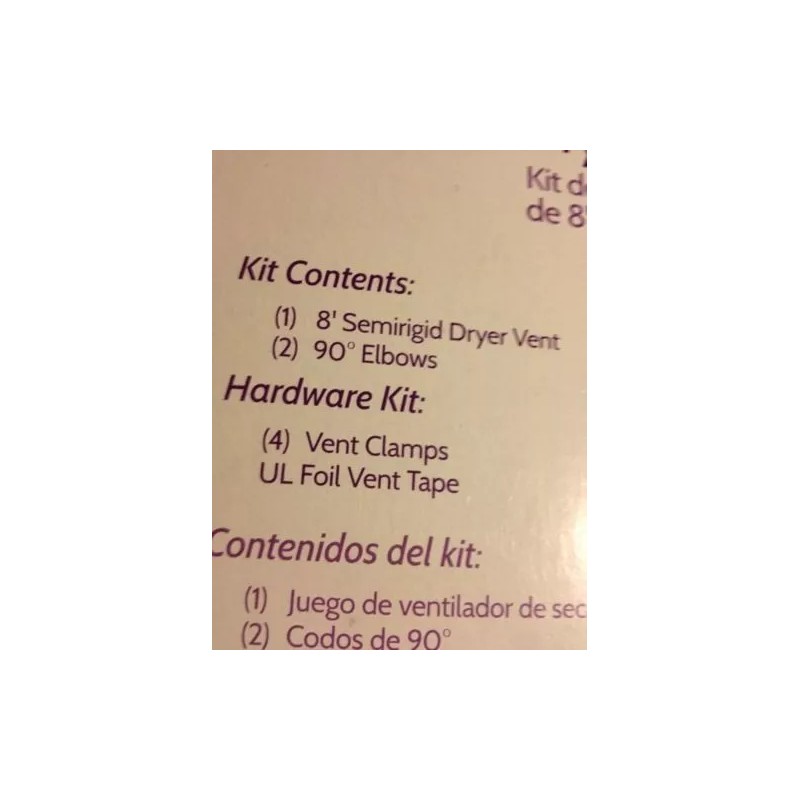 SMART CHOICE Frigidaire Smart Choice 8' Simi-rigid Dryer Vent Kit