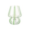Table Lamp Stripes Glass Transparent/Green Large