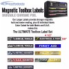 SteelLabels.com Ultimate Blue Magnetic TOOLBOX LABELS fits all tool chest