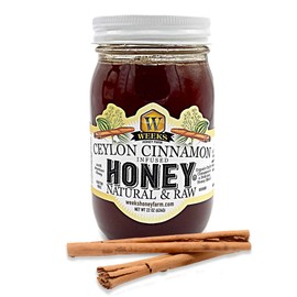 Delicious Ceylon Cinnamon Infused Honey is Perfect for Smoothies, Hot Tea, Coffee and more; 24 oz
