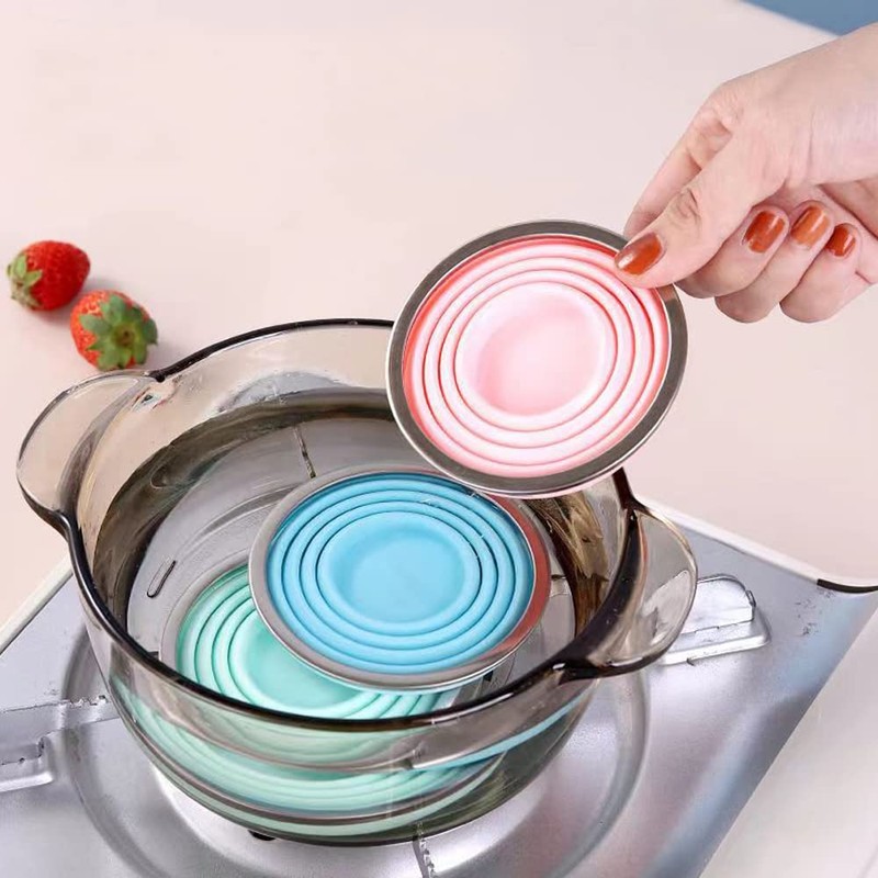 Intatikoo Silicone Collapsible Cup,Collapsible Cups for Camping,Folding Cup with Lids,Collapsible