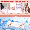 Hahafelt 12 Pack Baseball Cooling Towels, Sports Towels with Bags,