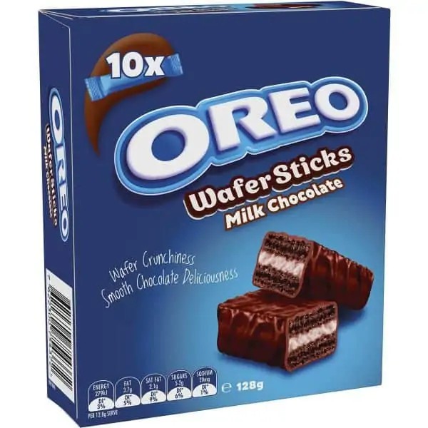 Cadbury Oreo Milk Chocolate Wafer Sticks 10 pack