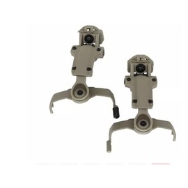 Rear Helmet Rail Attachment Kit Compatible with Team Wendy 3.0, Armorwerx & Peltor Comtac Headsets (Tan)