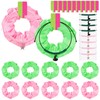 Luinabio 10 Set Pink and Green Witch Party Gift Hair