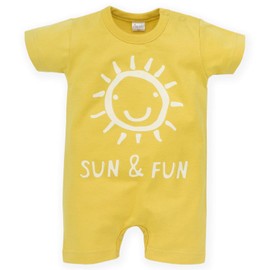 Pinokio - Sun & Fun – Baby Girls' Romper Jumpsuit Short Sleeve Summer Baby Kids Unisex Boys Girls Blue Yellow 62-86 cm - yellow, size: 62