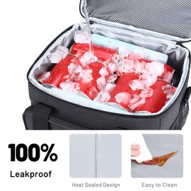MIER Mens Lunchbox for Work Insulated 24 Cans/15L Large Lunch Bags Leakproof Adult Women Lunch Box Coolers for Travel Beach Picnic Office, Dark Gray
