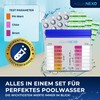 AQUANEXO Pool Tester pH and Chlorine Including 60 Pool Test