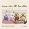 Ashler Easter Bunny Shaped Pillow, Easter Egg Throw Pillow, Soft
