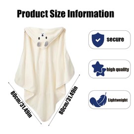 GNHG Children's Hooded Towel, Baby Bath Towel, 80 x 80 cm Baby Bath Towel, Baby Towel/Children's Towel/Bath Towel, 0-5 Years