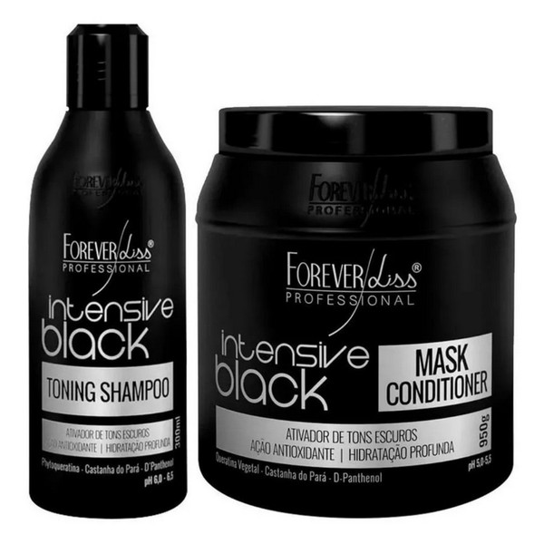 Moisturizing Intensive Black Toning Mask 950g + Shampoo 300ml Forever Liss Combo