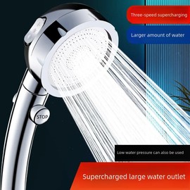 High Pressure 6 Setting Shower Head Extra 60" Long Hose Hand-Held with ON/OFF Switch and Spa Spray Mode - Hand Held Shower Head with Handheld Spray - Chrome (Shower Head+60' Hose)