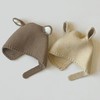 Baby Chestnut Hat with Rabbit Ears - Warm Winter Knit Hat for Kids (3-15 Months) 39-46cm/Red 3ea