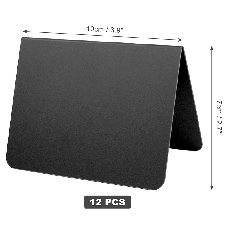 12 Pack 4"x3"Mini Chalkboard Signs for Chalk Sign, Easy to