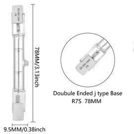 VINBE Halogenlampe R7S 78mm 150W, 230V, T3, Typ J Doppelseitige lineare, für Landschaftsbeleuchtung, Sicherheit, Stehlampen，2800K Warmweiß, 4 Stück