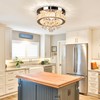 YPQXYHDA Led Crystal Raindrop Ceiling Light,11.8" Flush Mount Chandelier Light