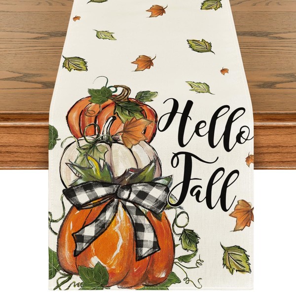 Artoid Mode Pumpkins Bowknot Maple Leaf 210 GSM Fall Table
