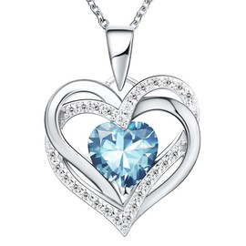 boya Necklaces Gifts for Women Forever Love 925 Sterling Silver Necklace, Anniversary Birthday Jewelry Gifts for Mom Wife Girlfriend