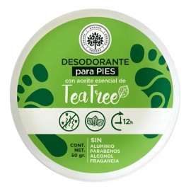 Desodorante de Pies con Aceite de Tea Tree |Neutraliza el Mal Olor y Abosorbe Humedad |Protección Natural| SIN Parabenos, Aluminio, Talco|Perfecto par