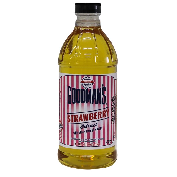 Goodman's Natural Strawberry Extract - Gluten-Free, Non-GMO, Kosher, Low Carb