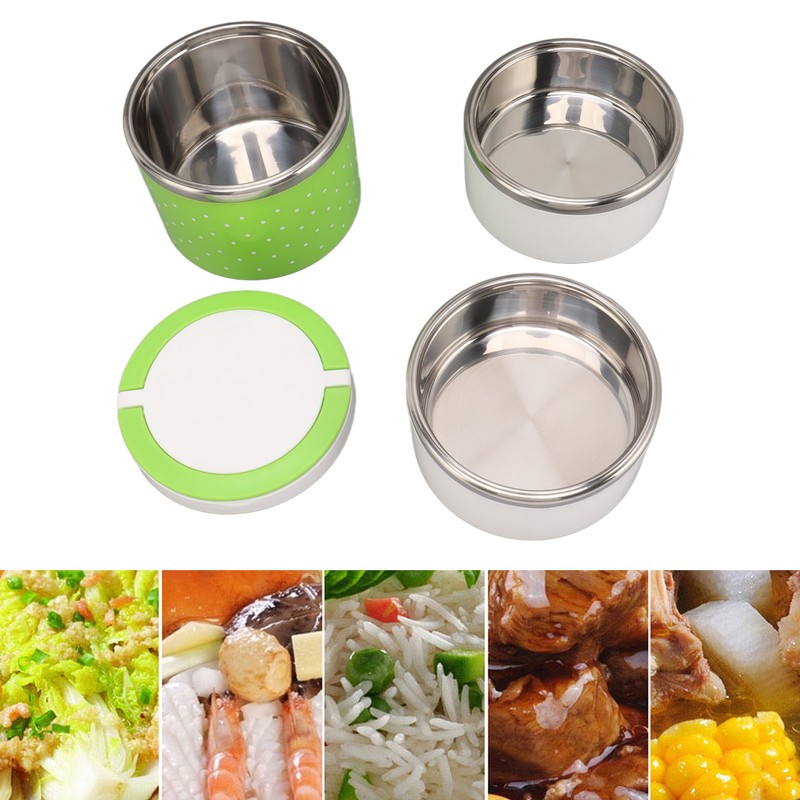 Stackable Stainless Steel Thermal Lunch Container Leakage Proof Retain Freshness