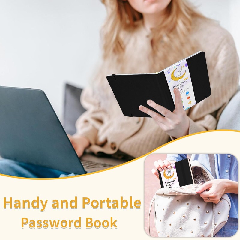 Password Book with Alphabetic Tabs, Small Password Book 11.5 x
