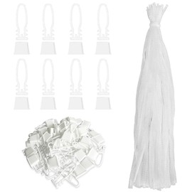 Fruit and Vegetable Mesh Bag 50pcs, Reusable Produce Bags with Closure, Plastic Net Bags Mesh Grocery Bags for Onion, Seafood, Eggs