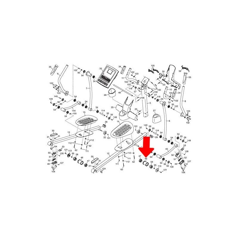 Elliptical Pedal Arm Sleeve 289867 - Replacement for Various NordicTrack