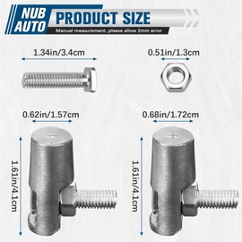 4 Pcs U1 Battery Post Adapter Flag Terminal to Top Post, Universal U1 Flag/Side Post to SAE Top Post Converter Kit,Automotive Battery Terminal Adapter Compatible with Cars, Trucks, SUVs, Boats