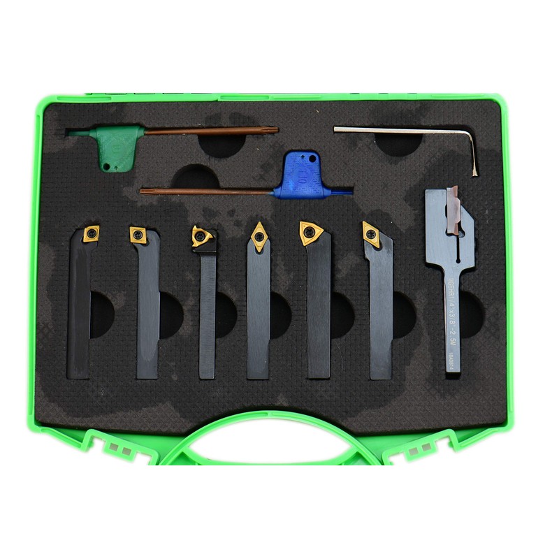 Shars 1/4" 7 Pieces/Set Indexable Carbide Turning Tool Set in