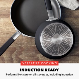 GreenPan x Bobby Flay 8” and 10” Frying Pan Skillet Set, Professional Grade Aluminum, PFAS & PFOA-Free Ceramic Nonstick, Induction Suitable, Stay-Cool Silicone Handle, Dishwasher & Oven Safe, Black