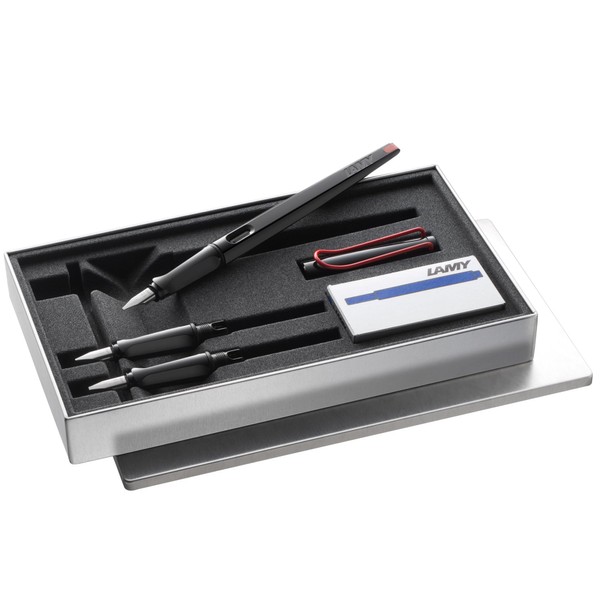 LAMY L15SET Fountain Pen, Calligraphy Set, Joy, Dual Use, 0.04 inch (1.1 mm), 0.06 inch (1.5 mm), 0.07 inch (1.9 mm), Black