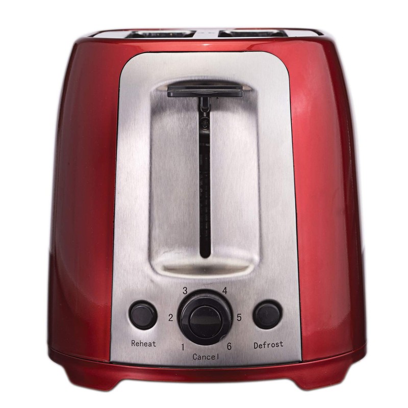 Brentwood TS-292R Cool Touch 2-Slice Extra Wide Slot Toaster, Red