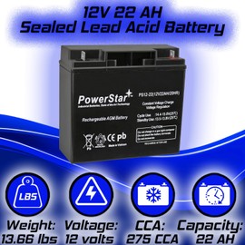 PowerStar RBC11 RBC55 UPS 12V 18AH for Compatible with APC SU2000 SU2200RM - 4 Batteries