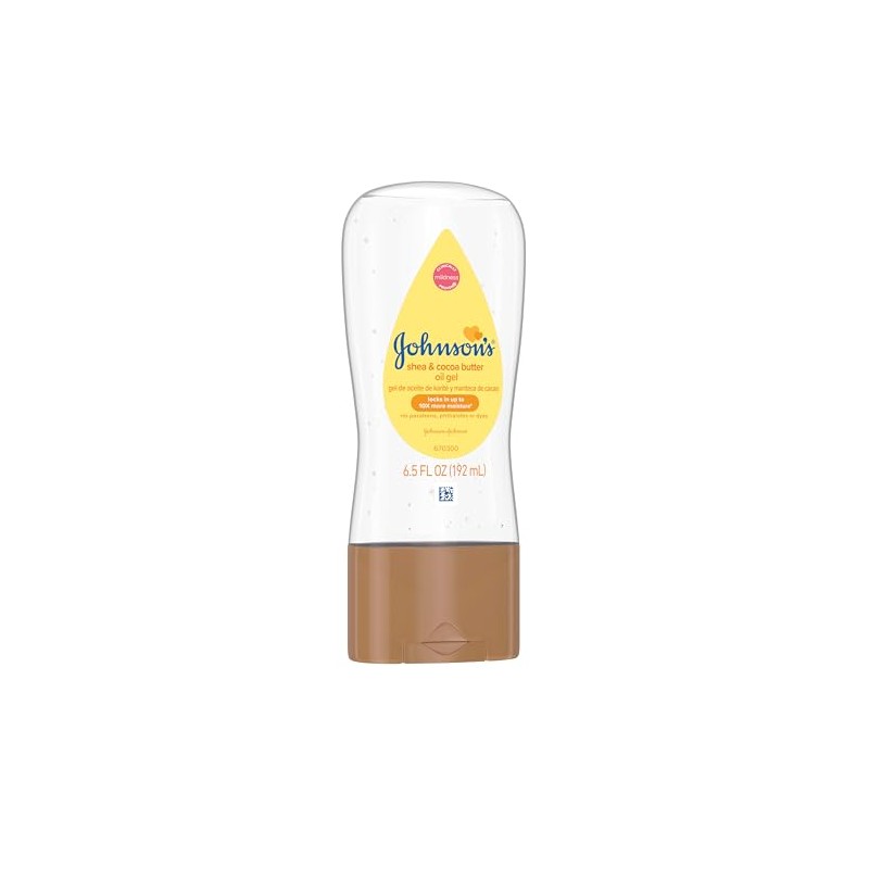 Johnson's Baby Oil Gel, Shea & Cocoa Butter, 6.5 Ounce