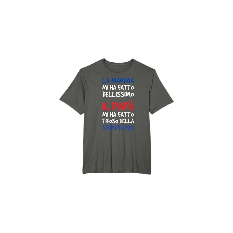 Magliette Uomo Manica Corta Calcio Regalo Tifoso Sampdoria Maglietta