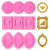9 Pcs Frame Silicone Mold, Vintage Style Picture Frame Molds